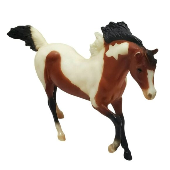 1998 Breyer Andalusian Stallion Bay Pinto Horse #633 Brown White Black Vintage - Picture 3 of 14